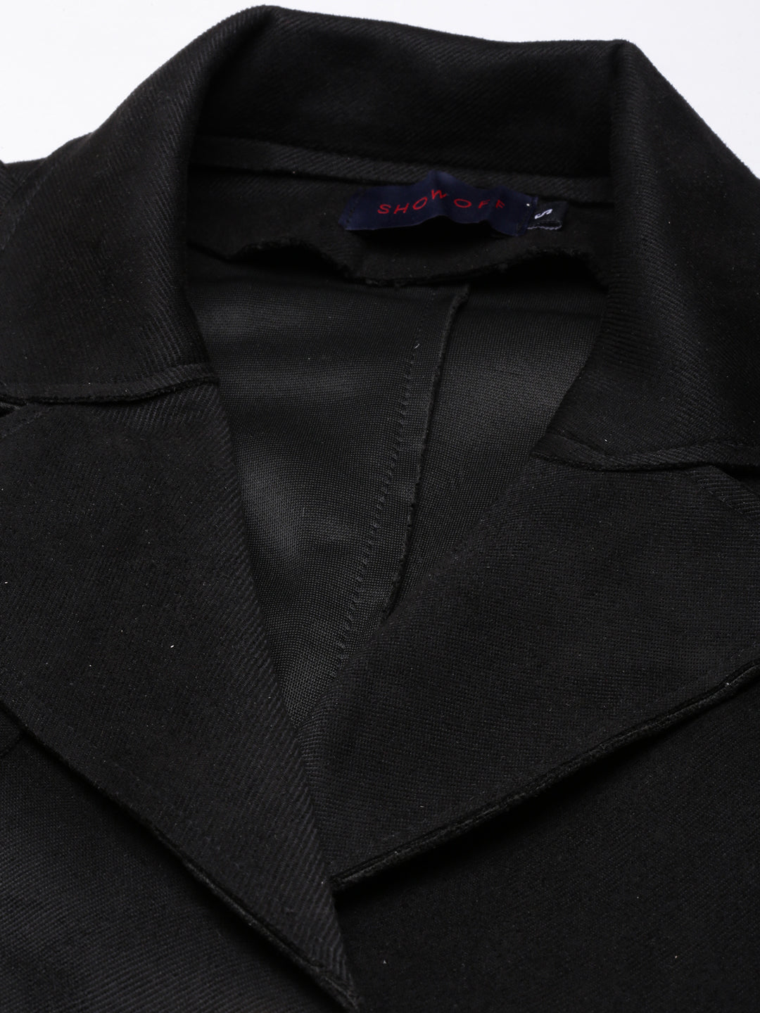 Solid Longline Black Trench Coat