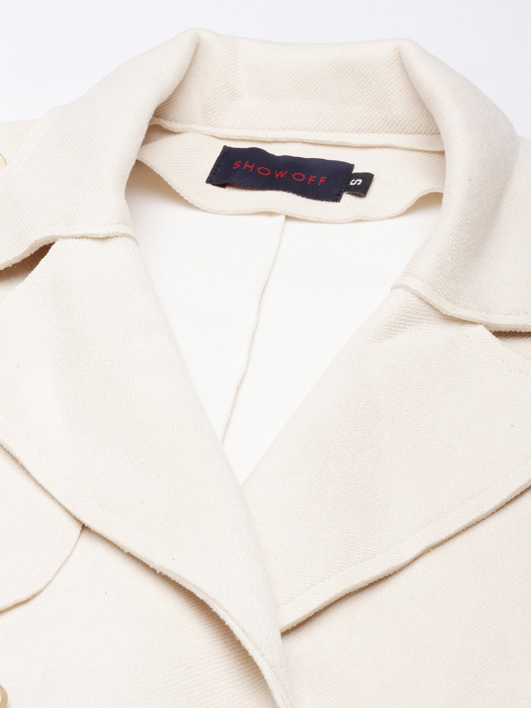 Solid Longline Cream Trench Coat
