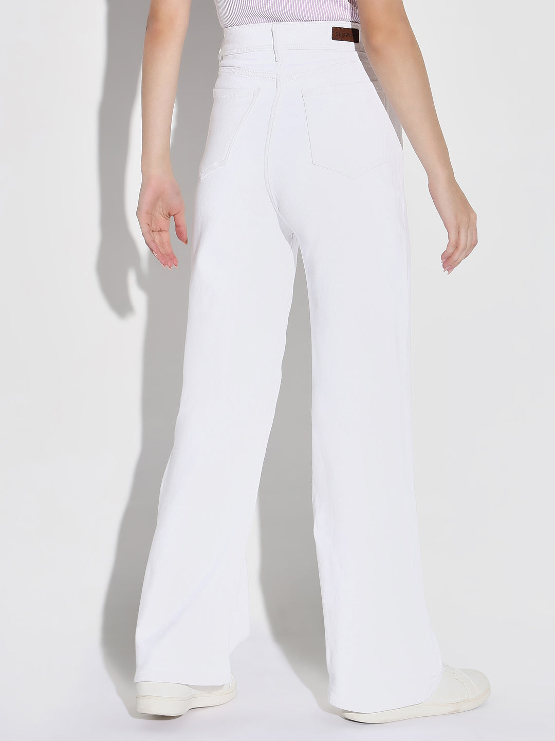 White Wide Leg Casual Jeans