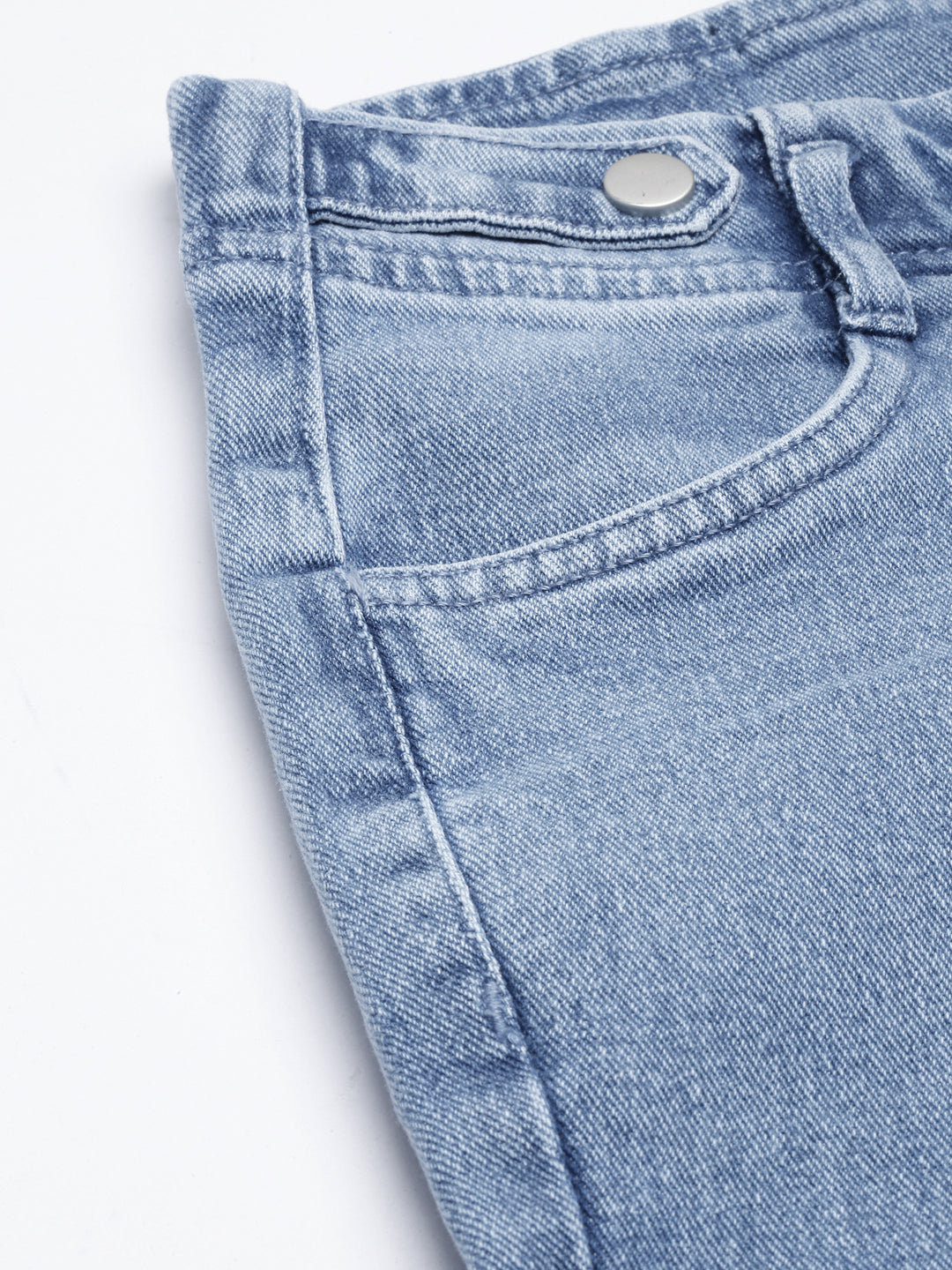 Blue Straight Fit Light Fade Stretchable Jeans