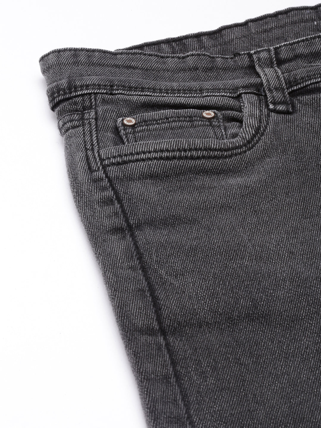 Grey Straight Fit Light Fade Jeans