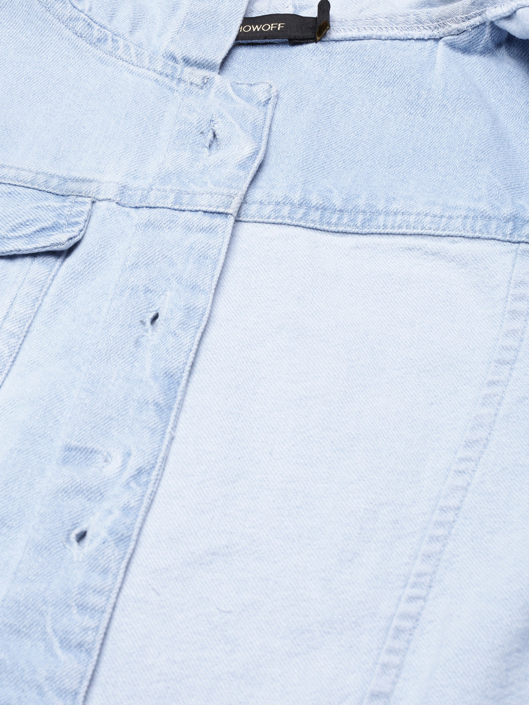 Blue Hooded Denim Jacket