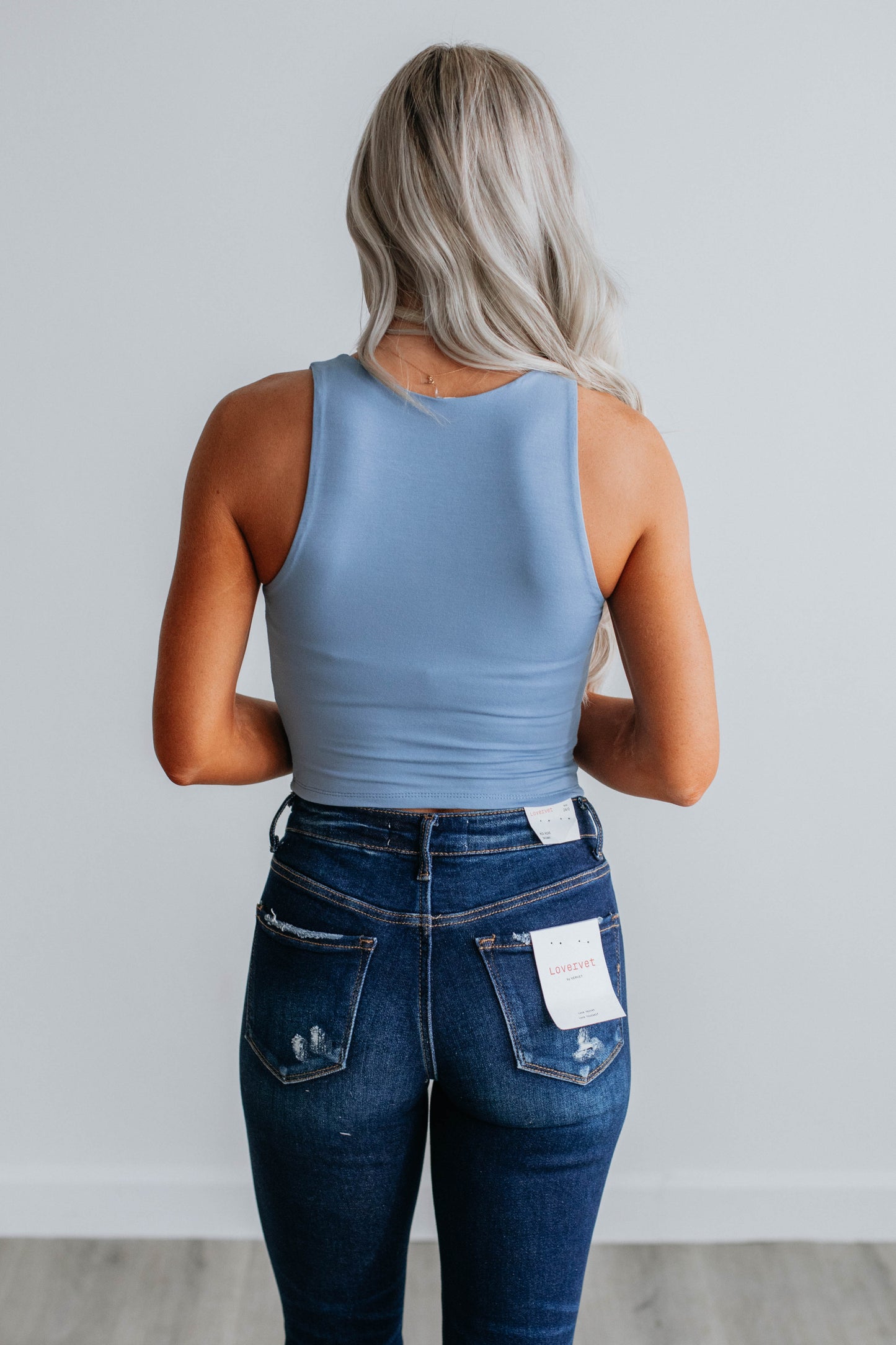 Angelina Basic Tank - Powder Blue