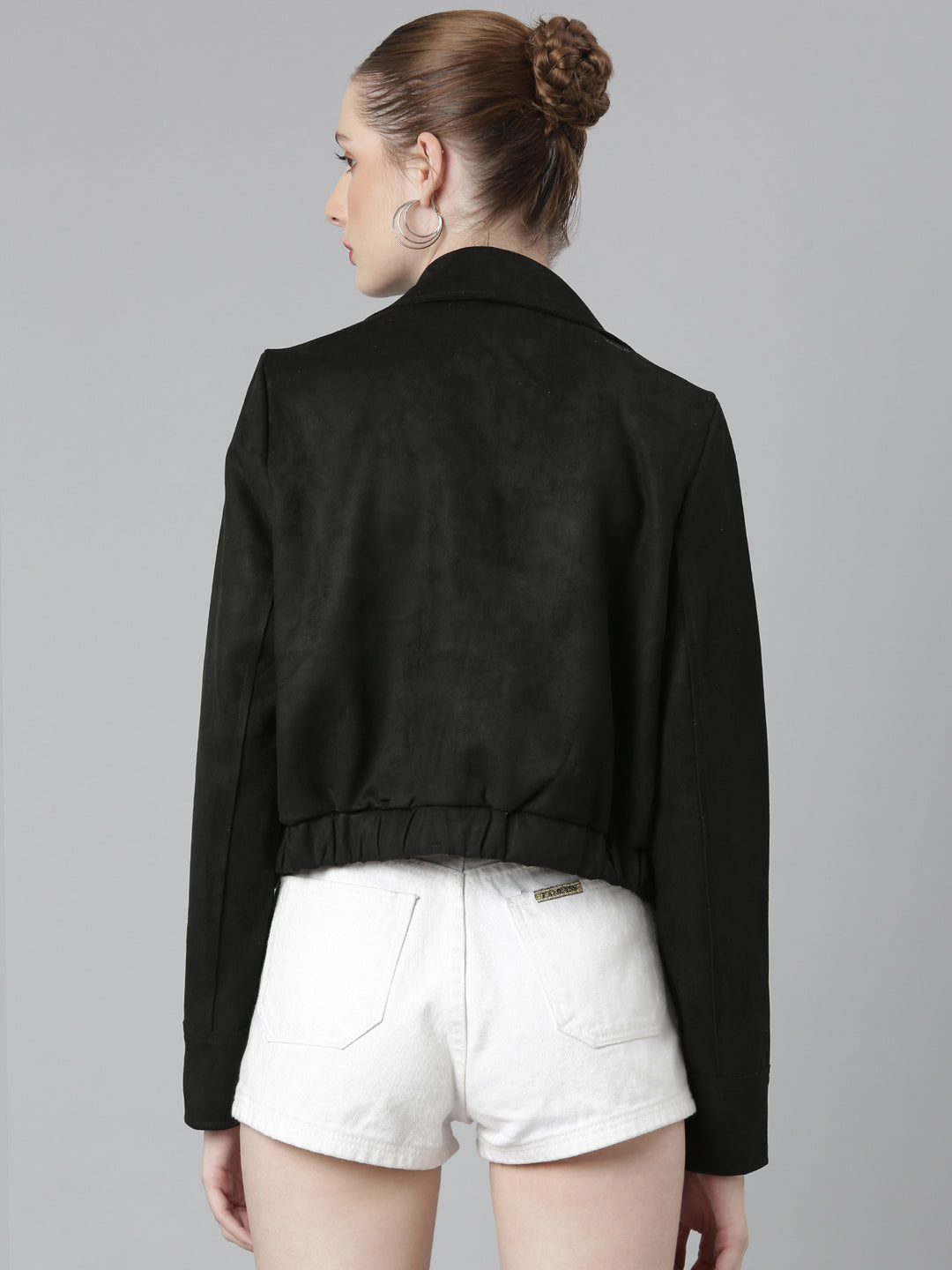 Black Suede Tailored Jacket