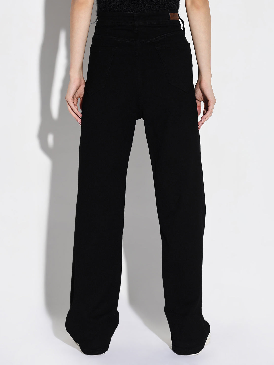 Black Comfort Wide Leg Stretchable Jeans