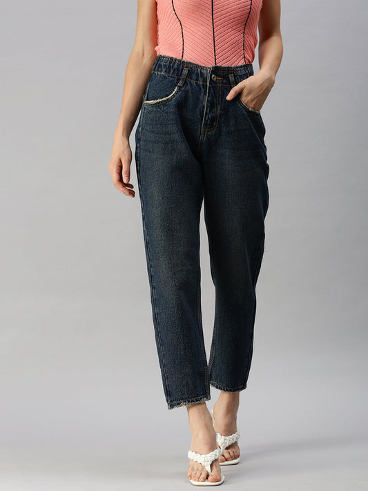 Blue Jean High-Rise Jeans