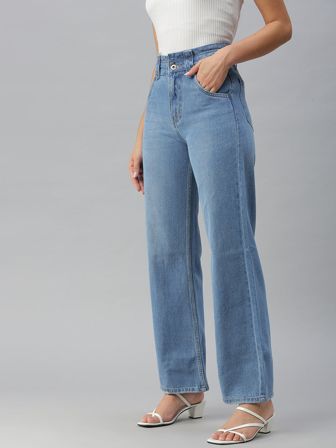 Blue Jean Wide Leg High-Rise Jeans