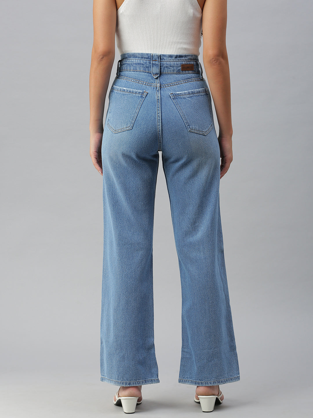 Blue Jean Wide Leg High-Rise Jeans