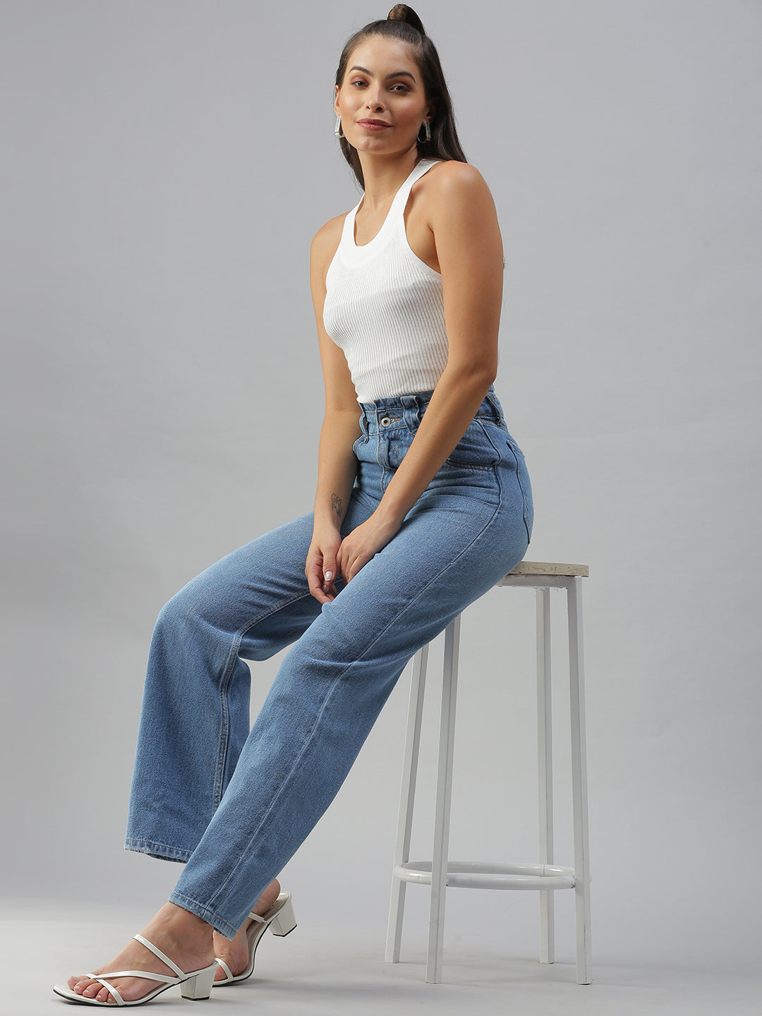 Blue Jean Wide Leg High-Rise Jeans