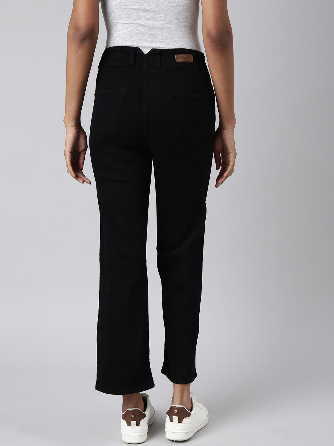 Black Straight Fit Stretchable Jeans