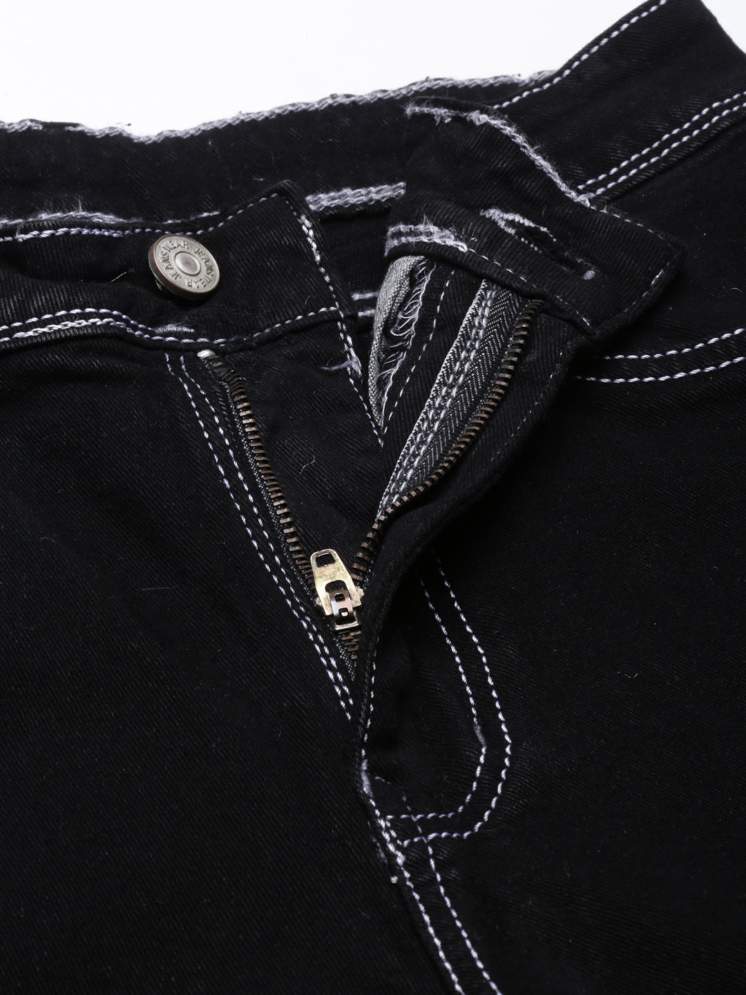 Black Straight Fit Stretchable Cargo Jeans
