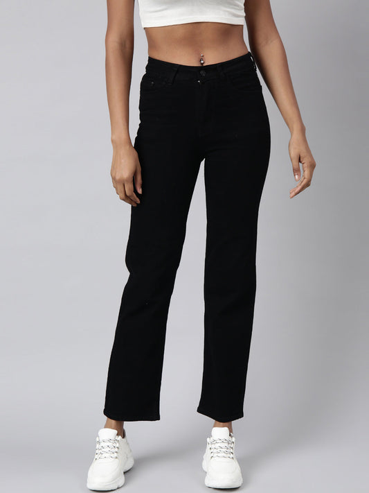 Black Straight Fit Jeans