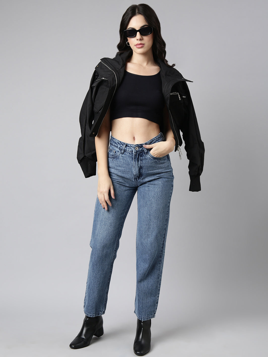 Blue Straight Fit Light Fade Jeans