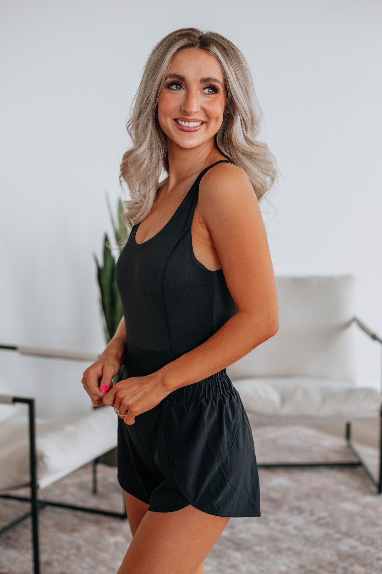 Kaisley Active Romper - Black