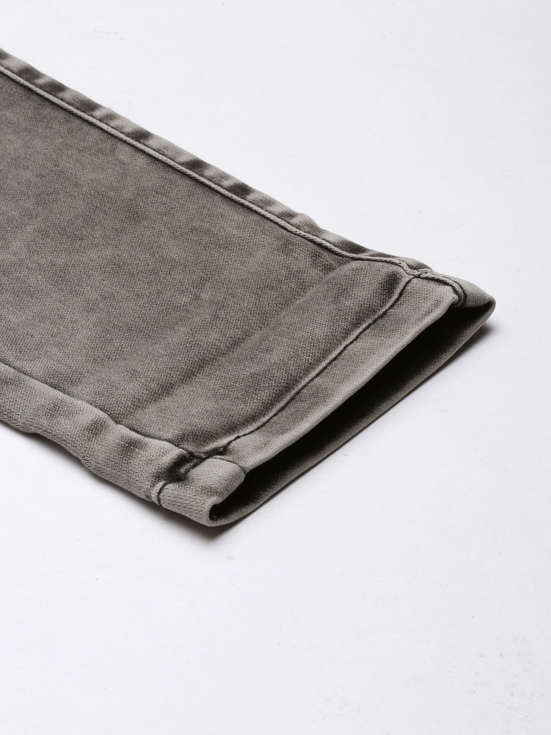 Grey Jean Slim Fit Heavy Fade Mid-Rise Acid Wash Jeans