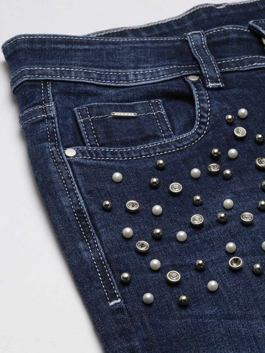 Navy Blue Jean Slim Fit Light Fade Stretchable Jeans