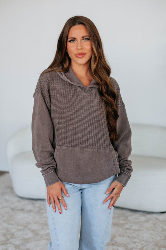 Avie Waffle Knit Pullover